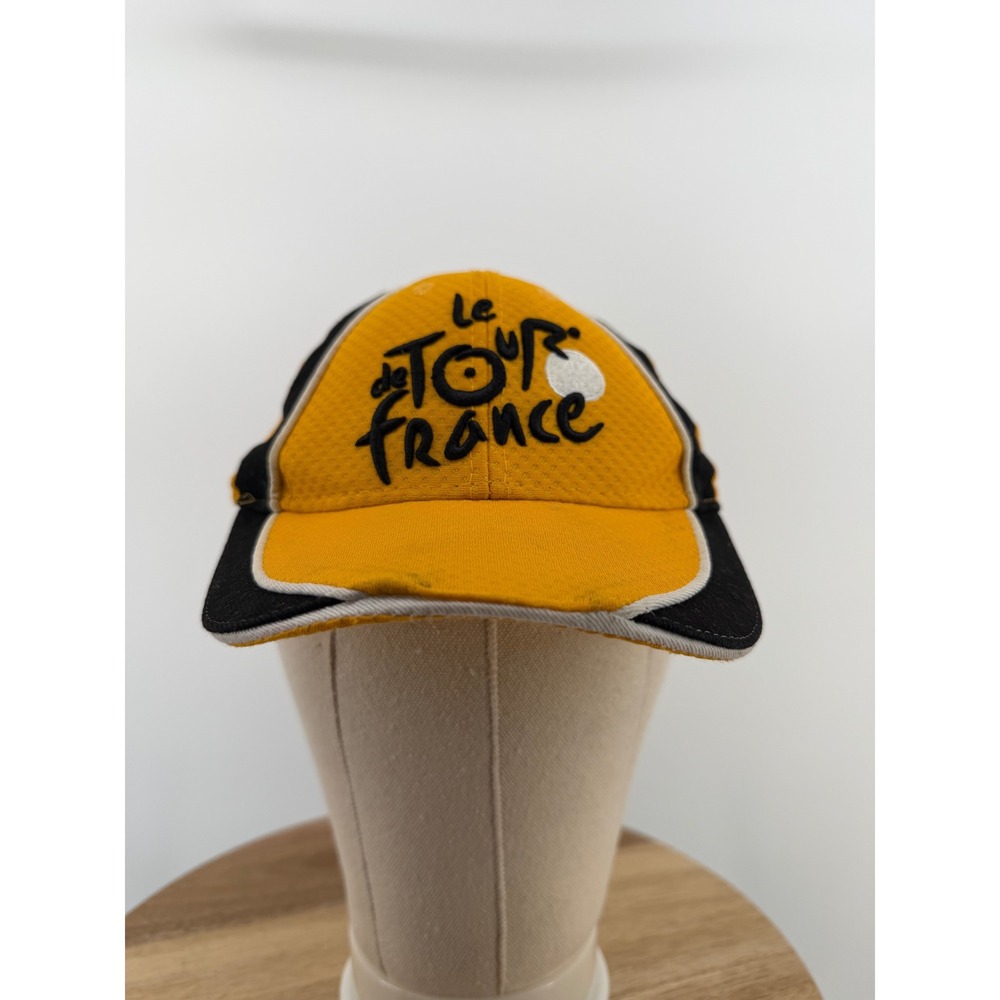 Le Tour de France Cycling Cap Hat Yellow Black Embroidered Adjustable‎ Strapback